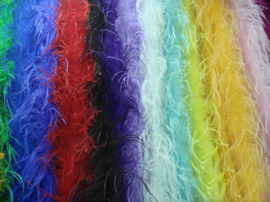 Decorative dyed Ostrich Feather boa