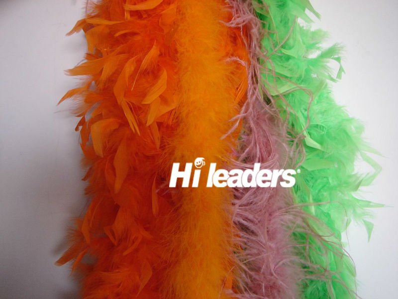 Decorative dyed feather boa