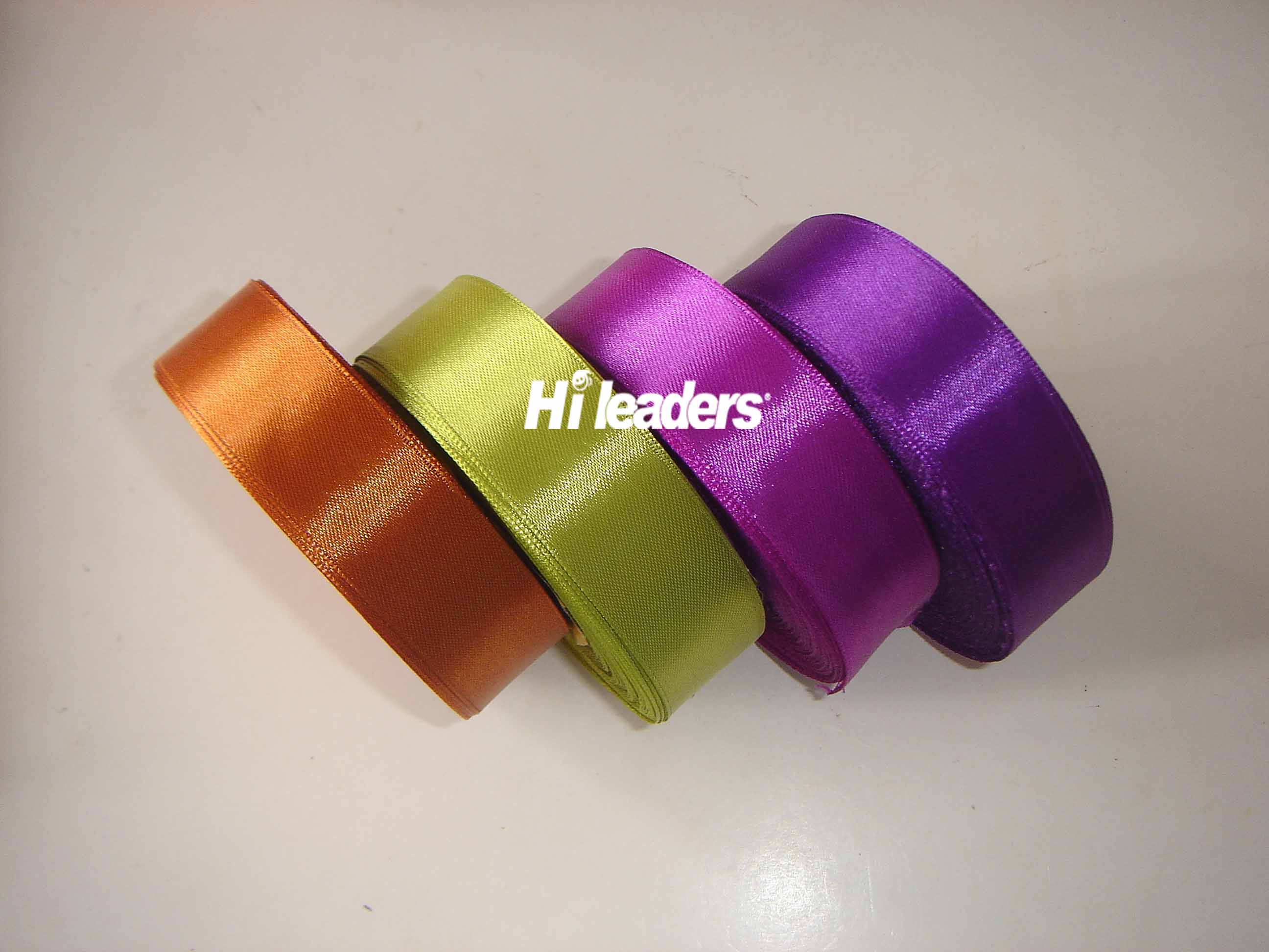 Doubl face woven edge Polyster satin ribbon