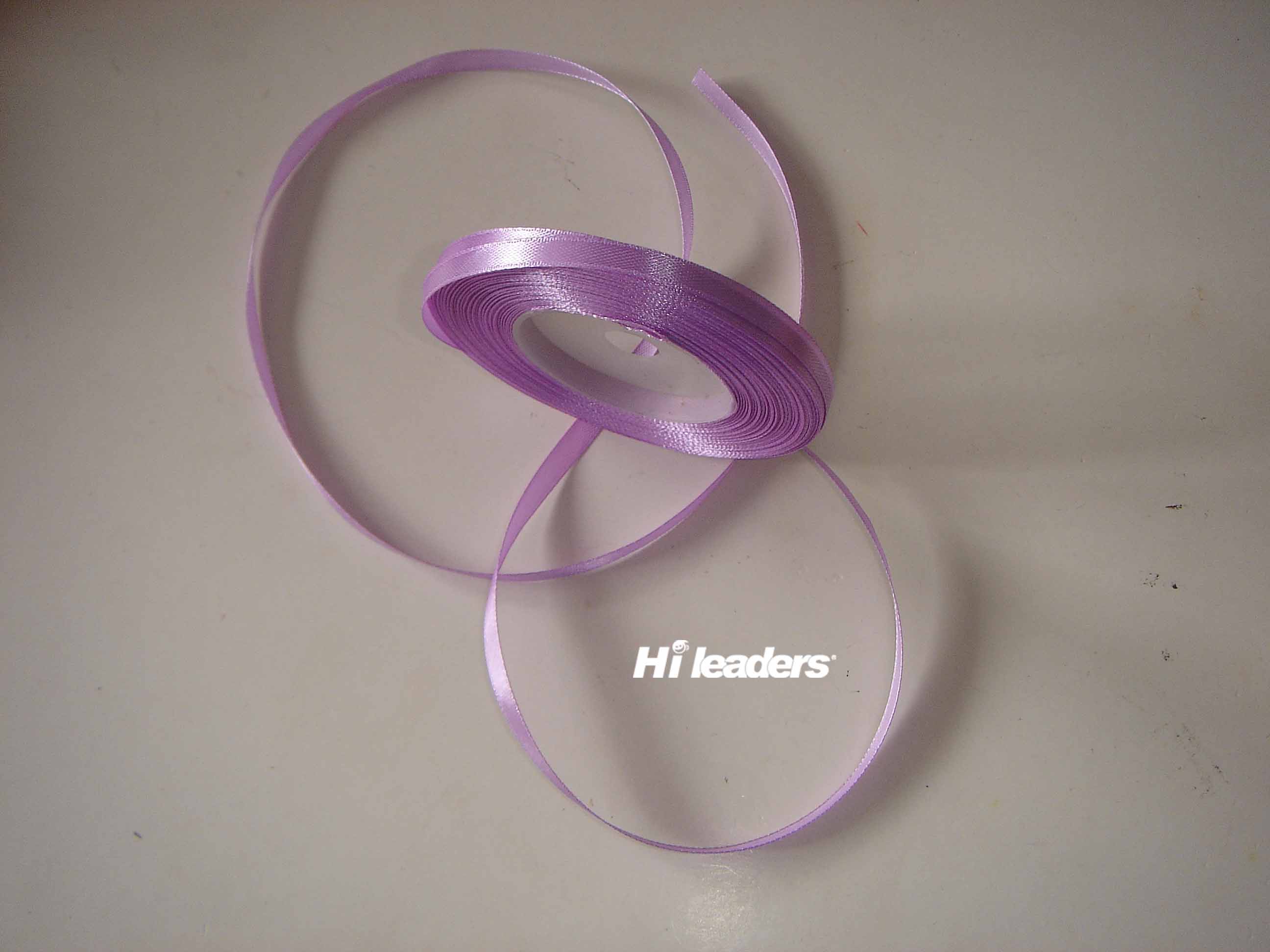 Purple color polyester  satin ribbon