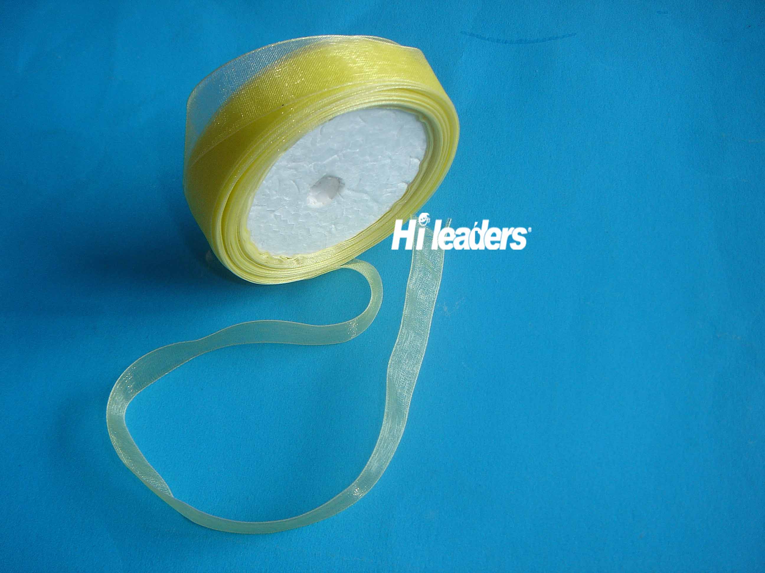 Decorative yellow color Organza ribbon