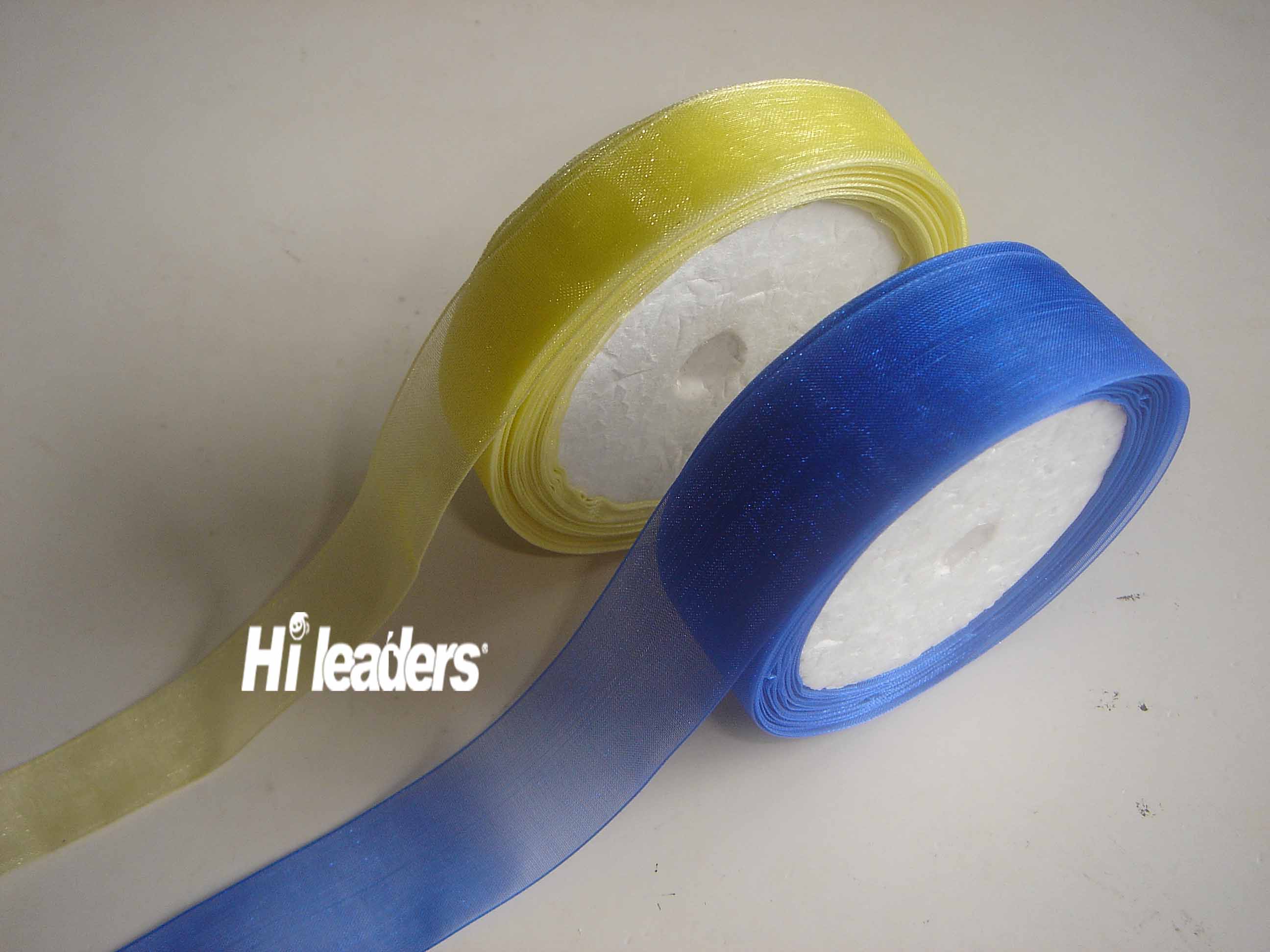 Decorative solid color organza ribbon