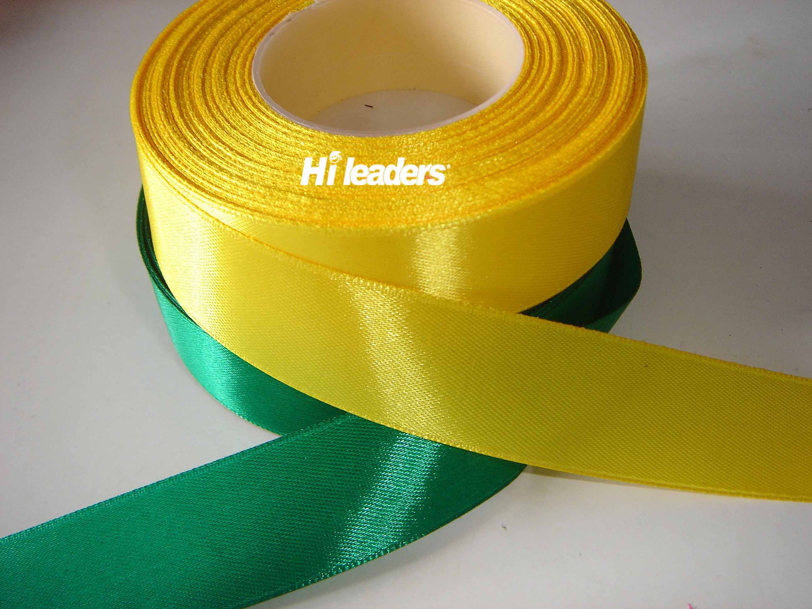 Polyester woven edge satin ribbon